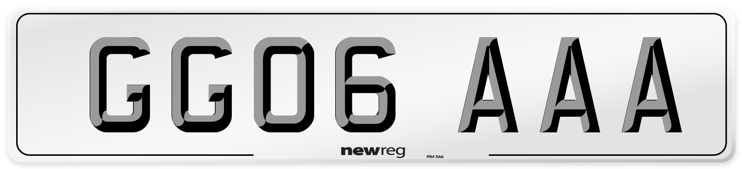 GG06 AAA Number Plate from New Reg